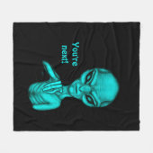 悪いエイリアンあなたは次！ フリースブランケット (正面(横))