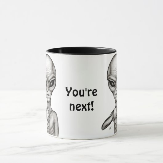 悪いエイリアンあなたは次! マグカップ (中央)