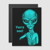 悪いエイリアンあなたは次！マグネットカード (正面/裏面)