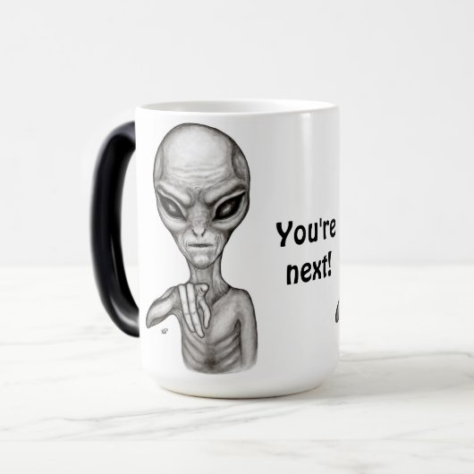 悪いエイリアンあなたは次! モーフィングマグカップ (正面左)