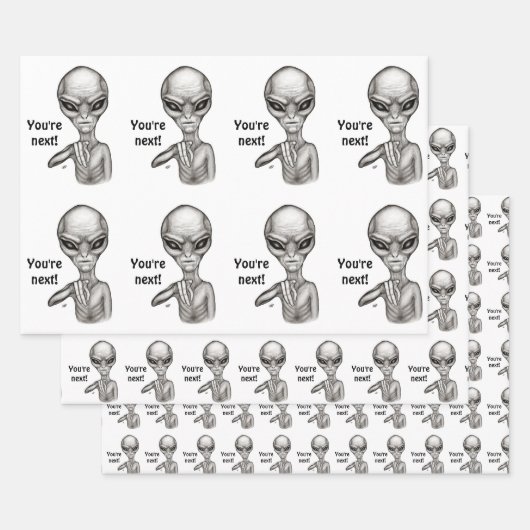 悪いエイリアンあなたは次！ ラッピングペーパーシート (セット)