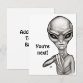 悪いエイリアンあなたは次！ 出欠カード (正面/裏面)