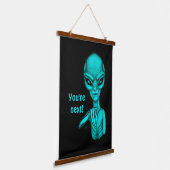 悪いエイリアンあなたは次！ 吊り下げ型タペストリー (傾斜あり)