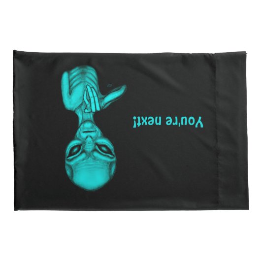 悪いエイリアンあなたは次！ 枕カバー (裏面-右)