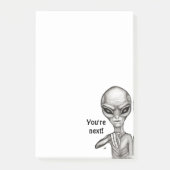 悪いエイリアンあなたは次！注記 ポストイット (正面)