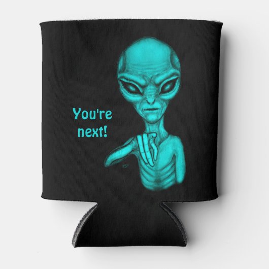 悪いエイリアンあなたは次！ 缶クーラー (正面)