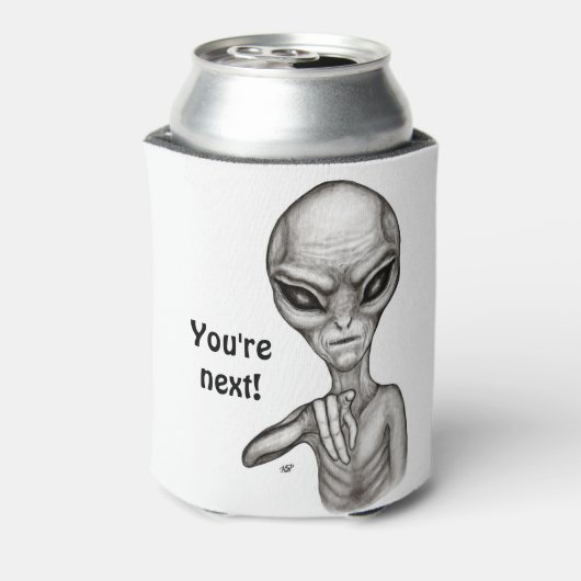 悪いエイリアンあなたは次！ 缶クーラー (缶裏面)