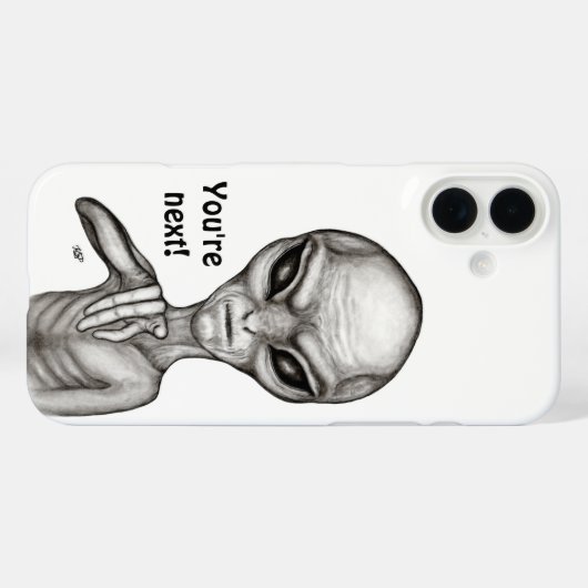 悪いエイリアンあなたは次！ Case-Mate iPhoneケース (裏面 (横))
