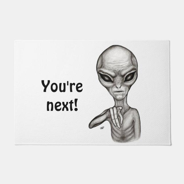 悪いエイリアンあなたは次！doormat ドアマット (正面)