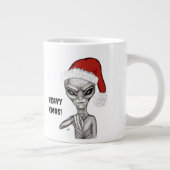 悪いエイリアン、重いクリスマス! ジャンボコーヒーマグカップ (右)
