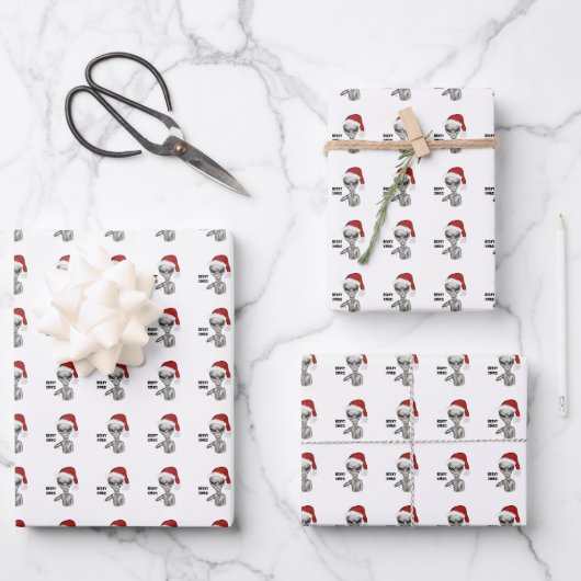 悪いエイリアン、重いクリスマス! ラッピングペーパーシート (正面)