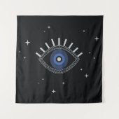 悪いエネルギー、悪い目からの青い目の保護 タペストリー (正面)