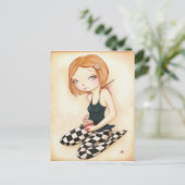 悪いカップケーキ – 妖精のファンタジーカップケーキ ポストカード (スタンド正面)