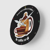 悪いコーヒーは全然コーヒーよりよくないです ラウンド壁時計 (傾斜)