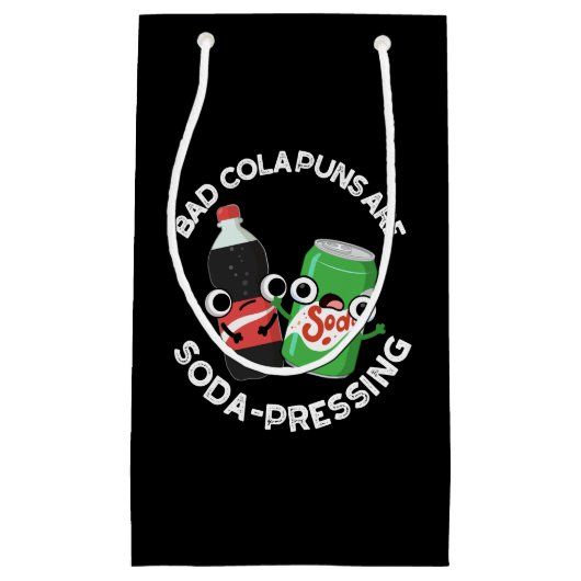 悪いコーラのパンはソーダを押すソーダプンダークBG スモールペーパーバッグ (正面)