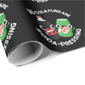 悪いコーラのパンはソーダを押すソーダプンダークBG ラッピングペーパー (ロールコーナー)