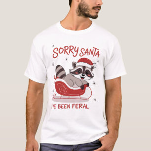 悪いサンタさん、私は野生化してしまいました 楽しいクリスマス Tシャツ