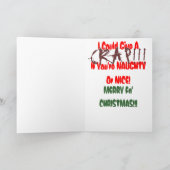 悪いサンタクリスマスカード シーズンカード (内部)