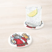 悪いサンタクロース、ロック、ビール、葉巻 コースター (側面)