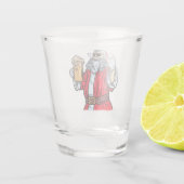 悪いサンタクロース、ロック、ビール、葉巻 ショットグラス (裏面)