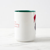 悪いサンタ猫のマグ ツートーンマグカップ (中央)