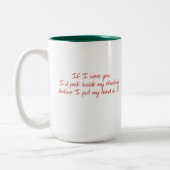 悪いサンタ猫のマグ ツートーンマグカップ (左)