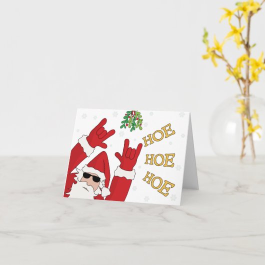 悪いサンタ カード (黄色い花)