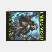 悪いスケルトン未診断の自閉症の脳 フリースブランケット (正面(横))