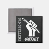 悪いスペラーズアンタイ!最初の文法ユーモアを浮き彫りにする マグネット (正面/裏面)