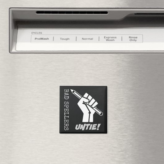 悪いスペラーズアンタイ!最初の文法ユーモアを浮き彫りにする マグネット (インサイチュ (食洗機))