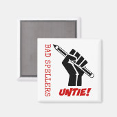 悪いスペラーズアンタイ！最初の文法ユーモアを浮き彫りにする マグネット (正面/裏面)