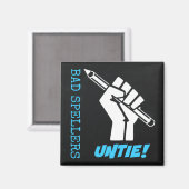 悪いスペラーズアンタイ!最初の文法ユーモアを浮き彫りにする マグネット (正面/裏面)