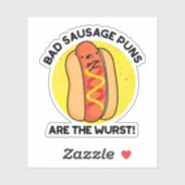 悪いソーセージのパンは最もおもしろいホットな犬のパン シール (シート)