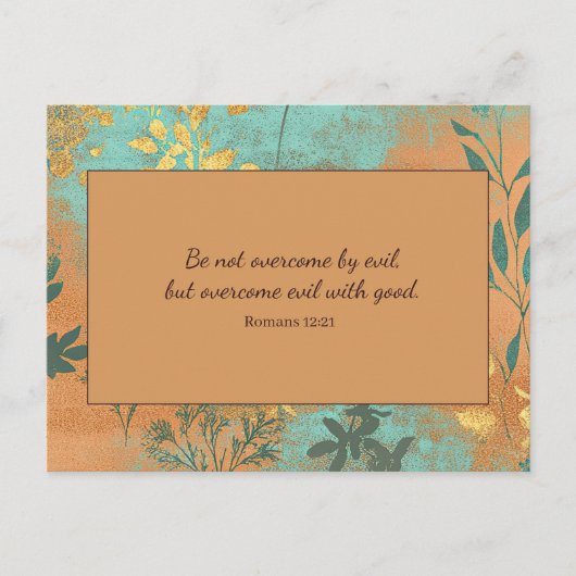 悪いテラコッタの聖句に打ち勝てない ポストカード (正面)