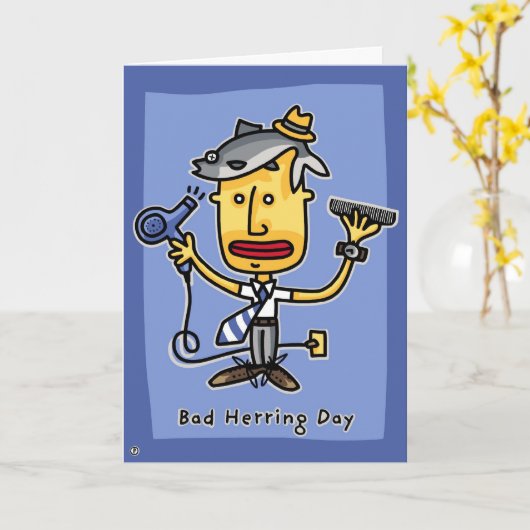 悪いニシン日 カード (黄色い花)