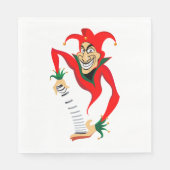 悪いニヤニヤのジェスター・ジョーカーとジャック・イン・ザ・ボックス スタンダードランチョンナプキン (正面)