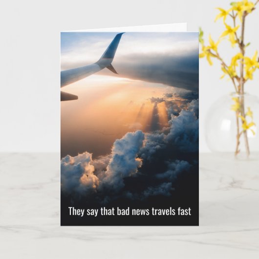 悪いニュースはすぐに広がる、良いニュースはもっと早く、 おめでとう! カード (黄色い花)