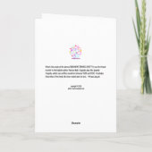 悪いニュースは速く、良いニュースは速く、おめでとう! カード (裏面)