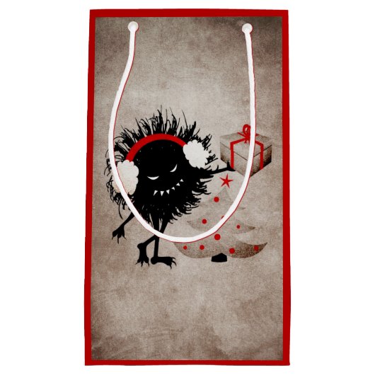 悪いバグ与えのクリスマス スモールペーパーバッグ (正面)