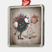 悪いバグ与えのクリスマス メタルオーナメント (左)