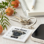 悪いパグ キーホルダー (正面右)