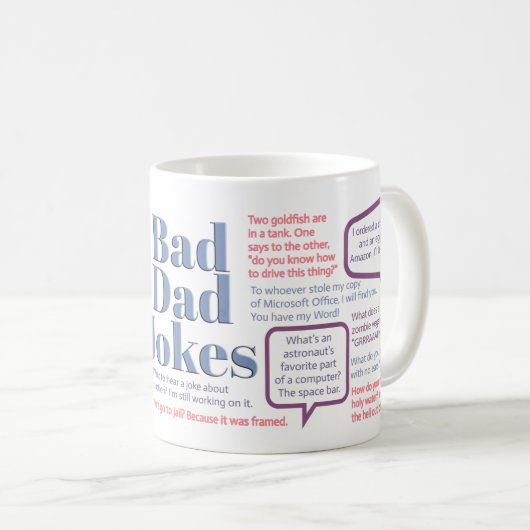 悪いパパおもしろいジョーク父の日ギャグギフトアイディア コーヒーマグカップ (正面右)