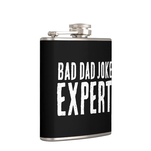 悪いパパジョークの専門家はっきりしたタイポグラフィ フラスク (右)