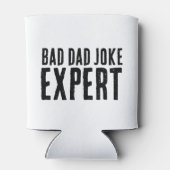 悪いパパジョークの専門家はっきりしたタイポグラフィ 缶クーラー (裏面)