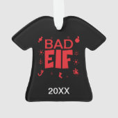 悪いパーソナライズされた小妖精や小人 オーナメント (裏面)