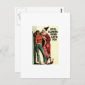 悪いピエロにも愛が必要ヴィンテージ ポストカード (正面/裏面)