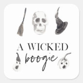 悪いブギ |ハッピーハローウィン スクエアシール (正面)