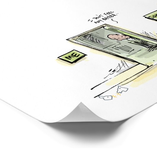 悪いプリント ポスター (角)