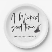 悪いモダングッドタイム引用文 |ハッピーハローウィン ペーパープレート (正面)