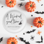 悪いモダングッドタイム引用文 |ハッピーハローウィン ペーパープレート<br><div class="desc">悪いモダングッドタイム引用文 |ハッピーハローウィン</div>